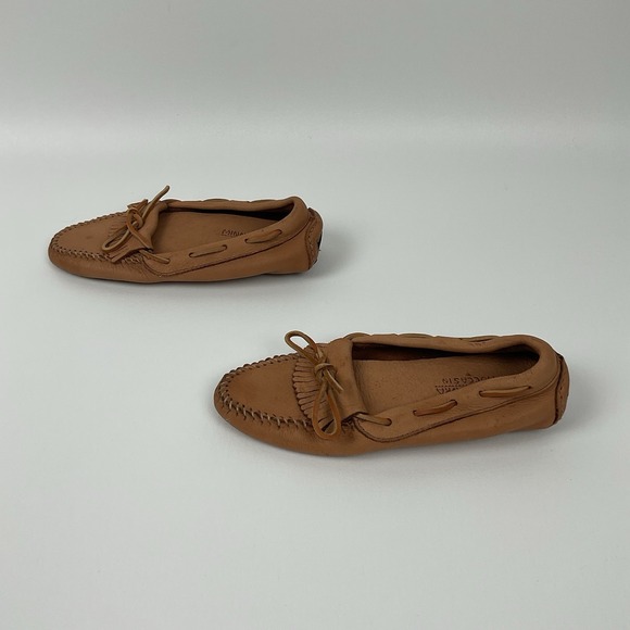 Minnetonka Shoes - Minnetonka Driving Moccasins Womens Size 6 Brown Leather Loafers Slip On‎